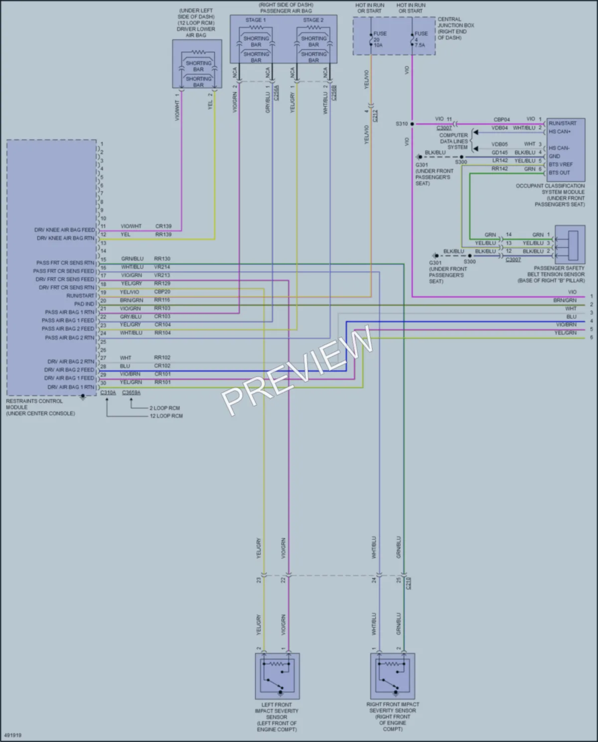 2017 Ford Fiesta Supplemental Restraints wiring diagram preview