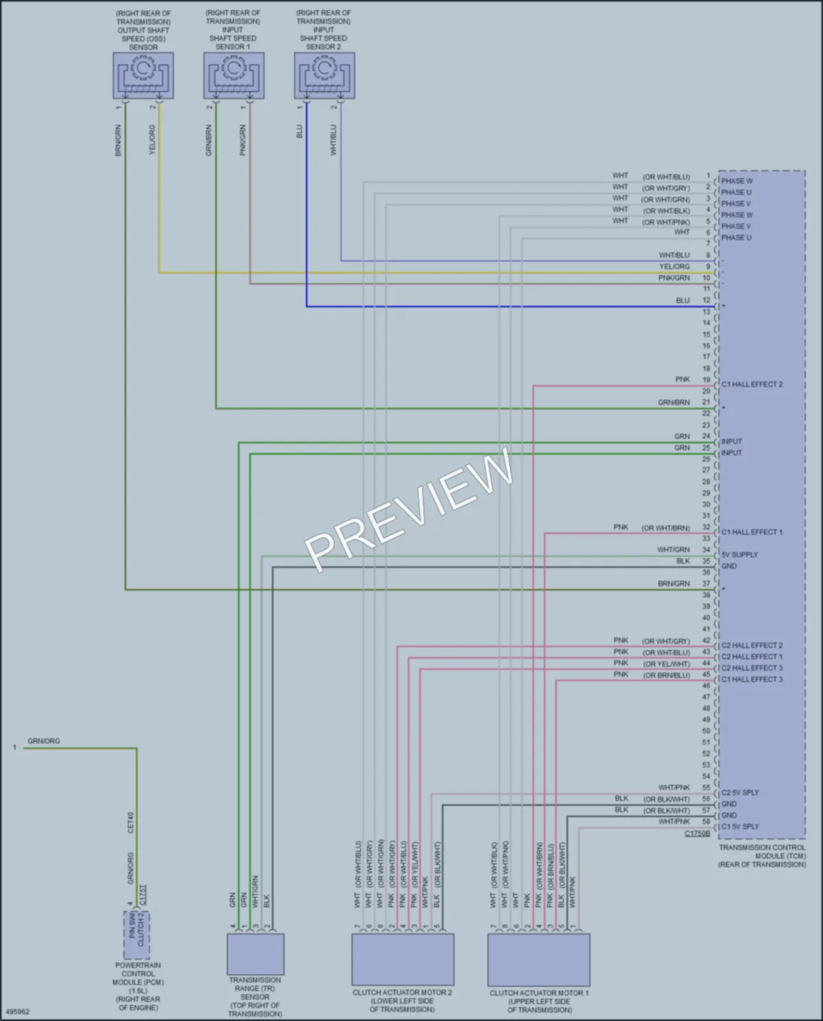 2017 Ford Fiesta Transmission wiring diagram preview