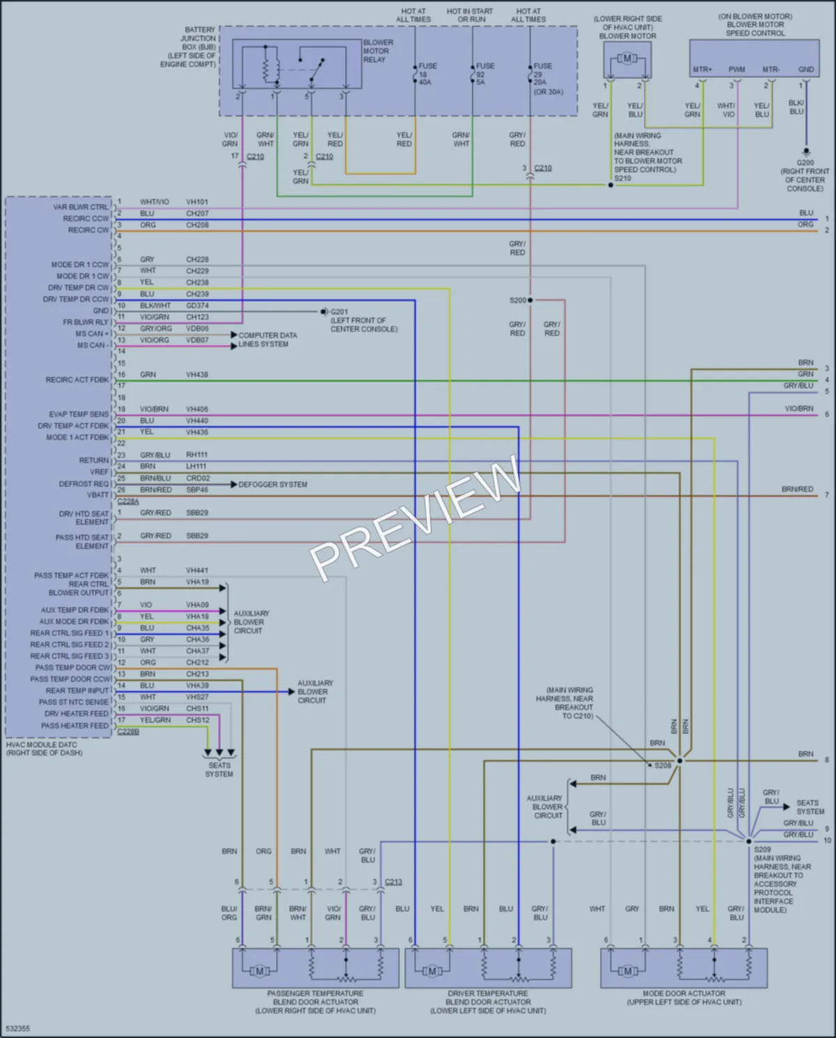 2017 Ford Flex Air Conditioning wiring diagram preview