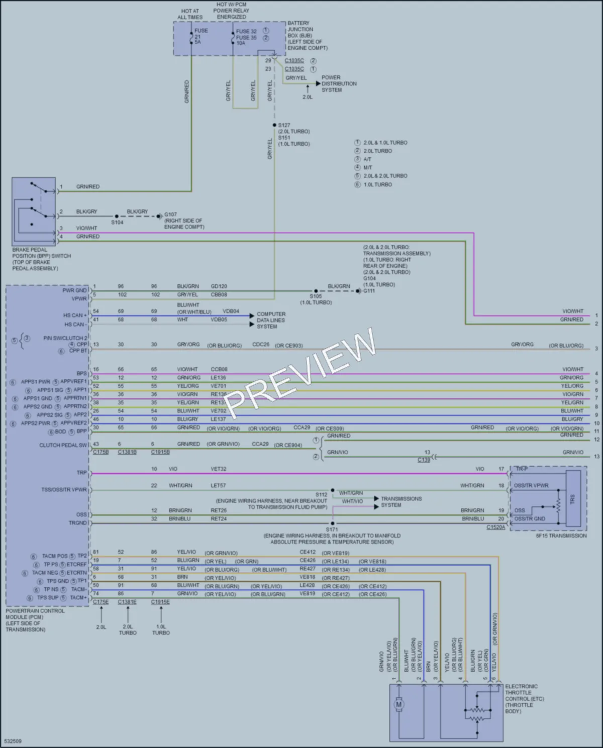 2017 Ford Focus Cruise Control wiring diagram preview