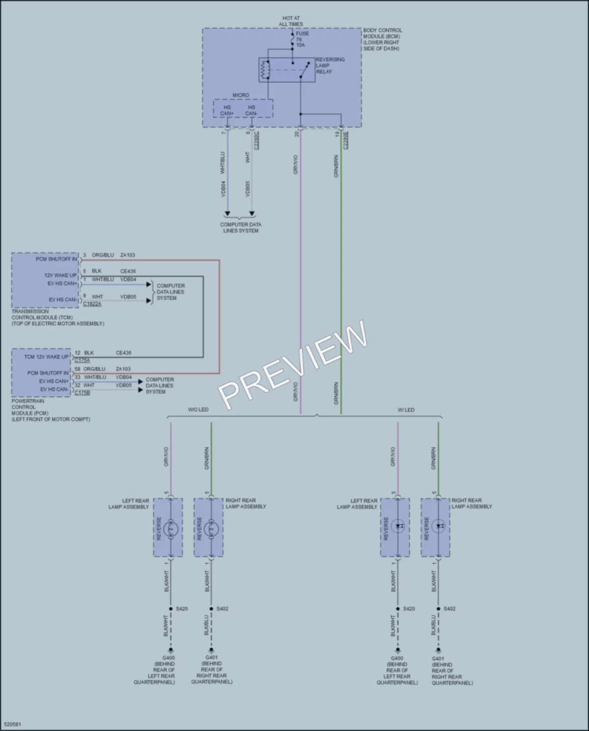 2017 Ford FocusElectric Exterior Lights wiring diagram preview