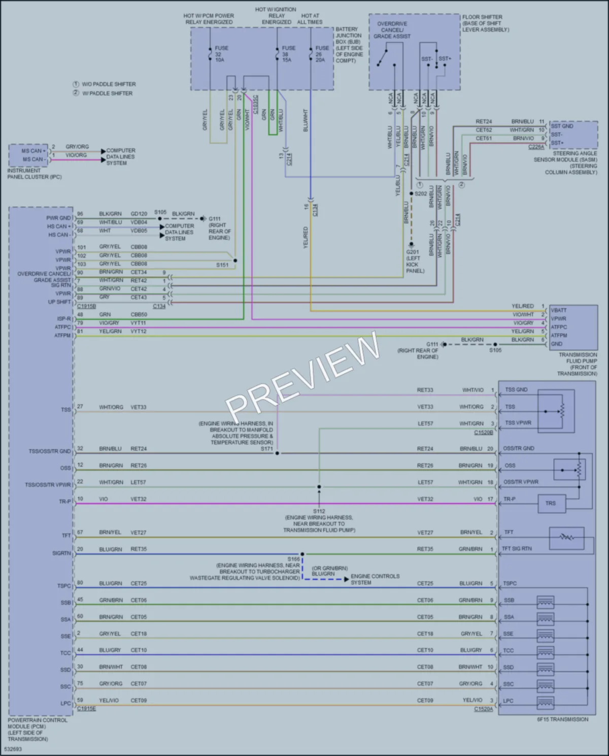 2017 Ford FocusElectric Transmission wiring diagram preview