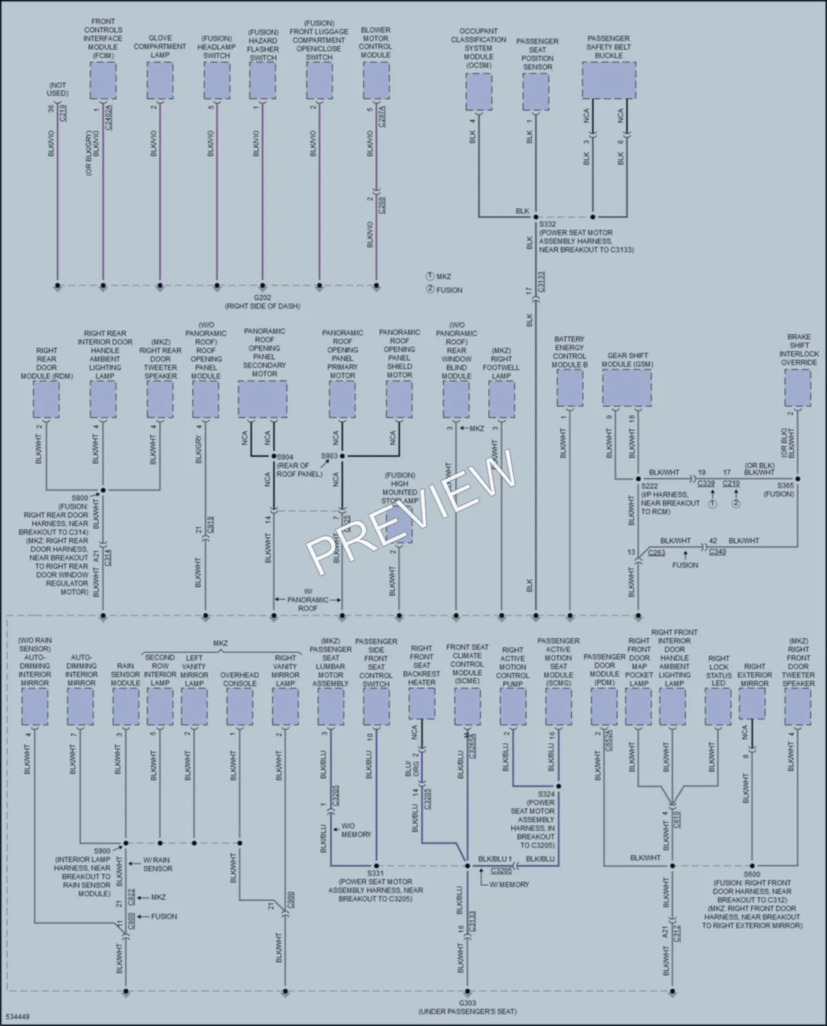 2017 Ford FusionEnergi Ground Distribution wiring diagram preview