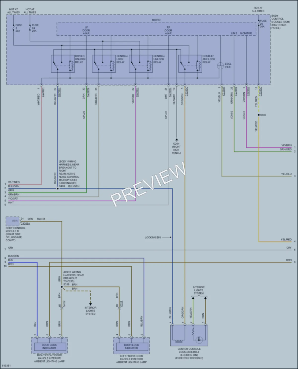 2017 Ford Mustang Anti Theft wiring diagram preview