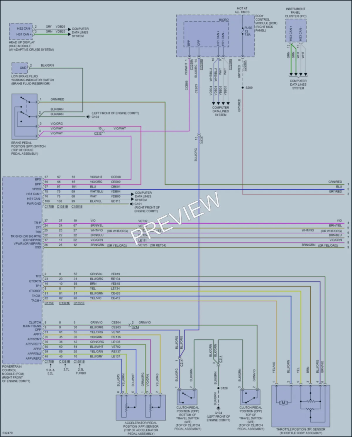 2017 Ford Mustang Cruise Control wiring diagram preview