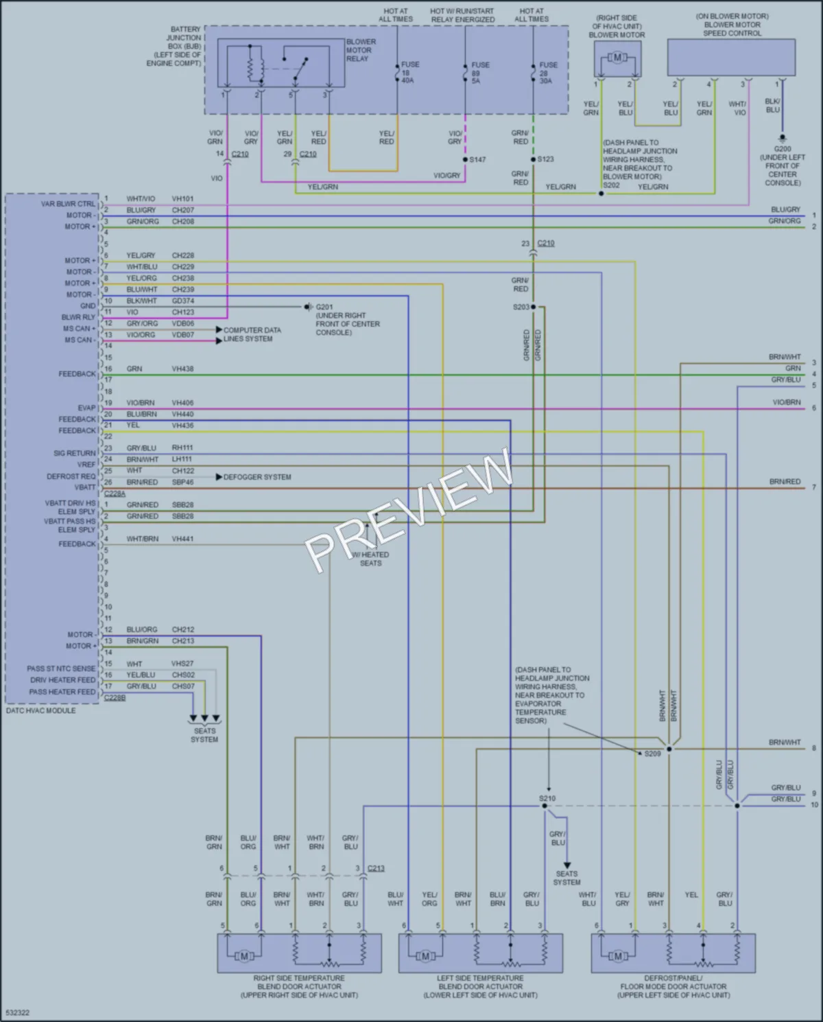 2017 Ford Taurus Air Conditioning wiring diagram preview