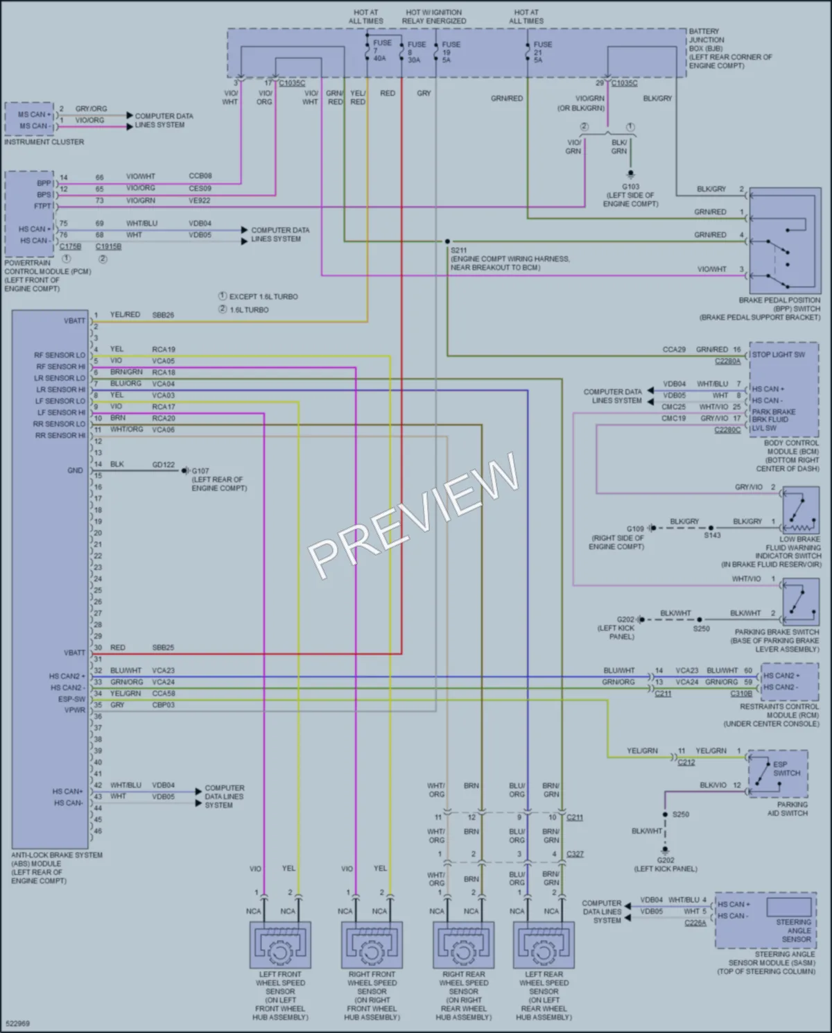 2017 Ford TransitConnect Anti Lock Brakes wiring diagram preview