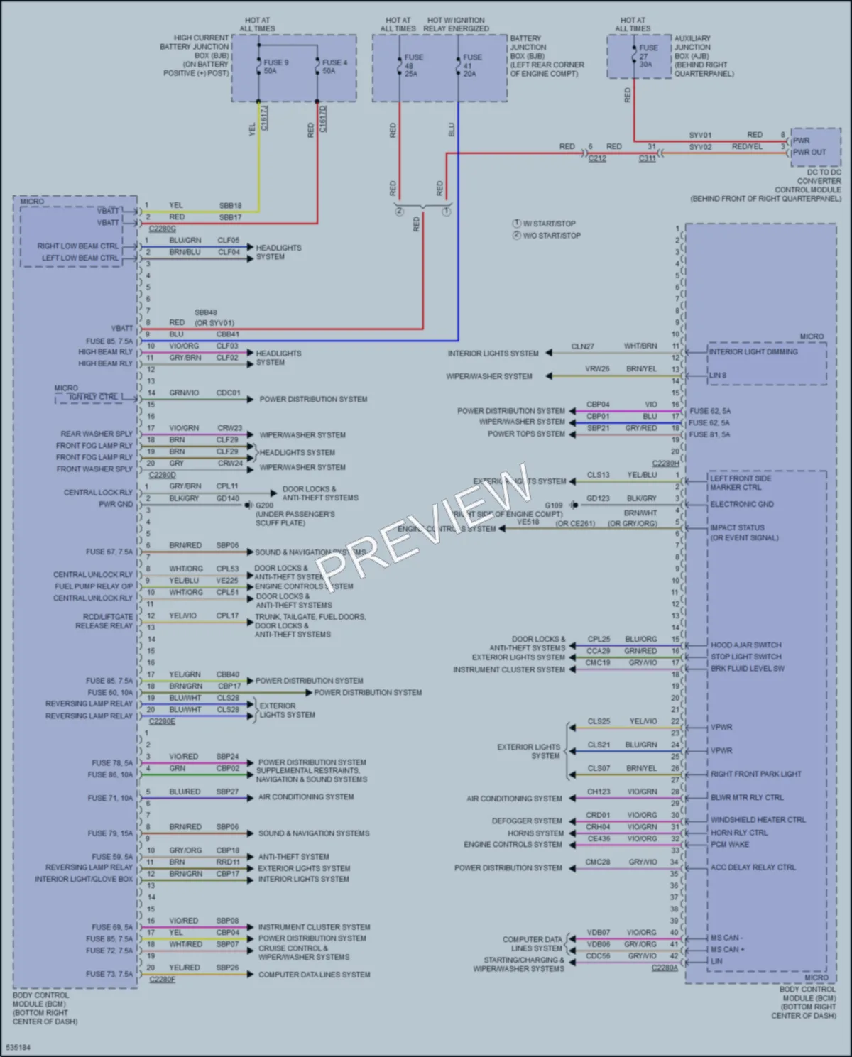 2017 Ford TransitConnect Body Control Modules wiring diagram preview