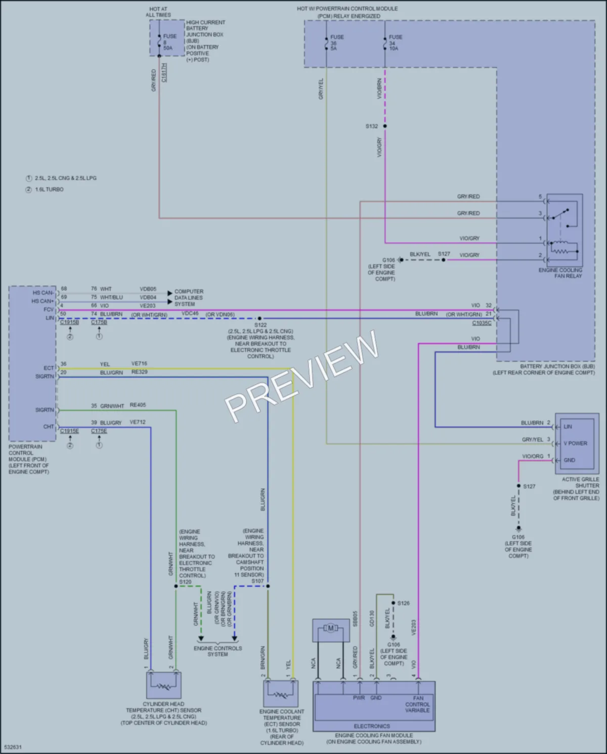 2017 Ford TransitConnect Cooling Fan wiring diagram preview