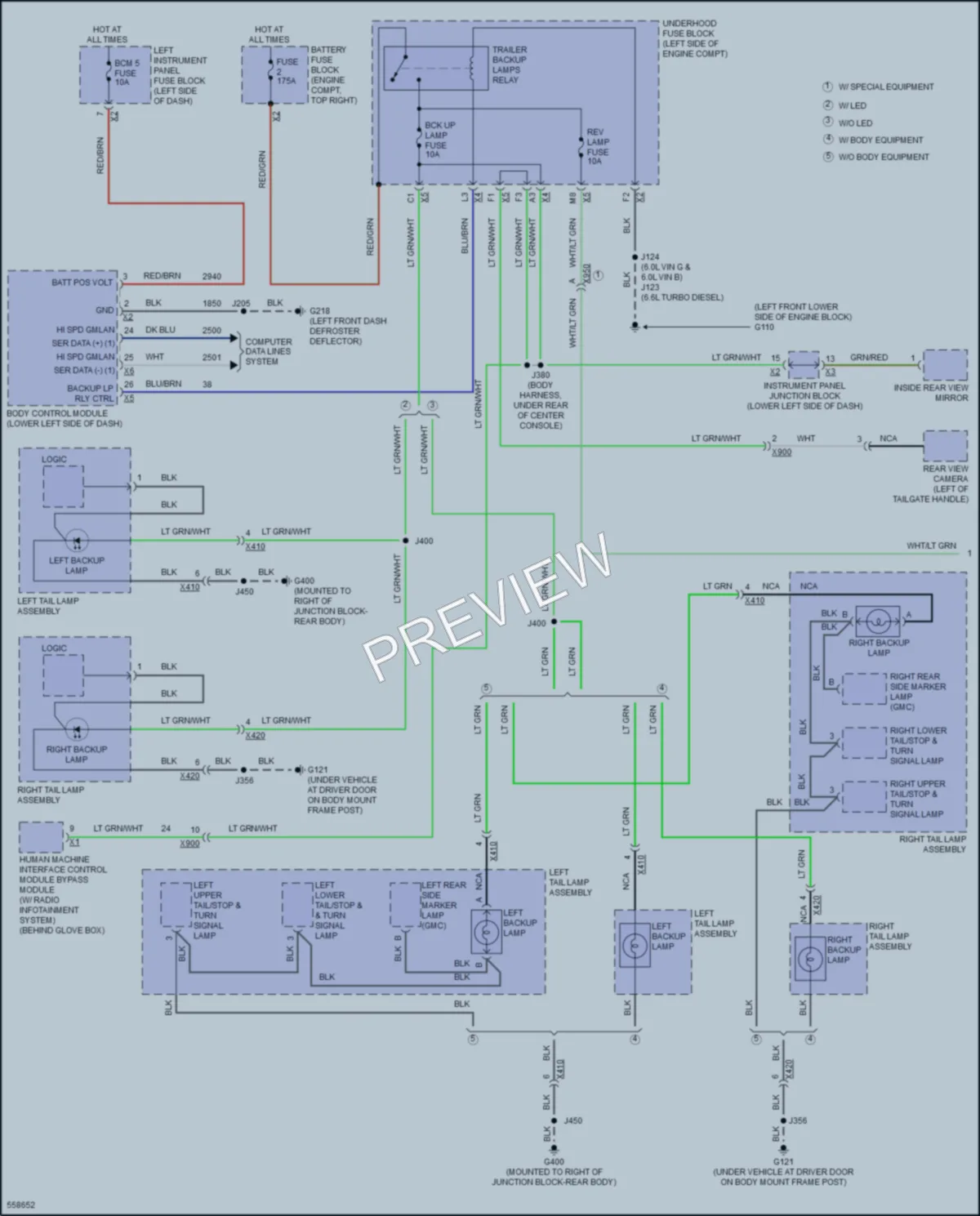 2017 GMC 1500Sierra Exterior Lights wiring diagram preview