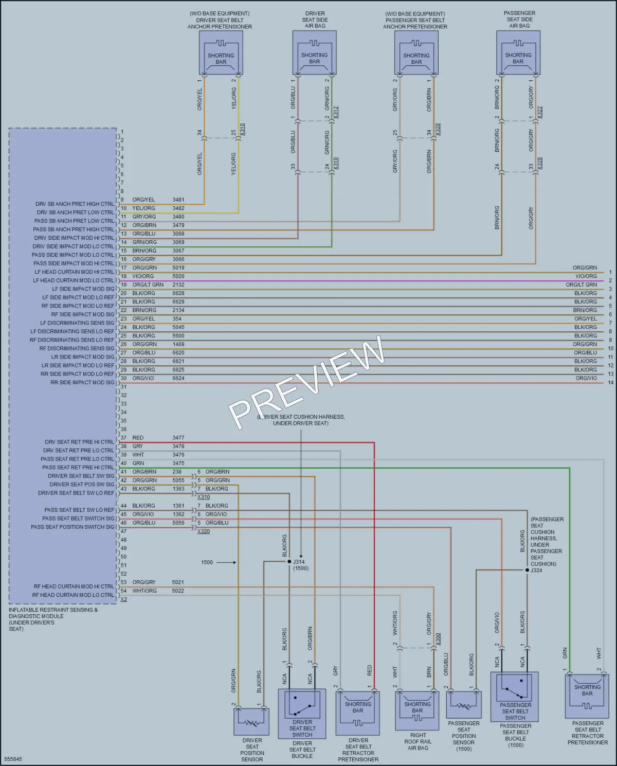 2017 GMC 1500Sierra Supplemental Restraints wiring diagram preview