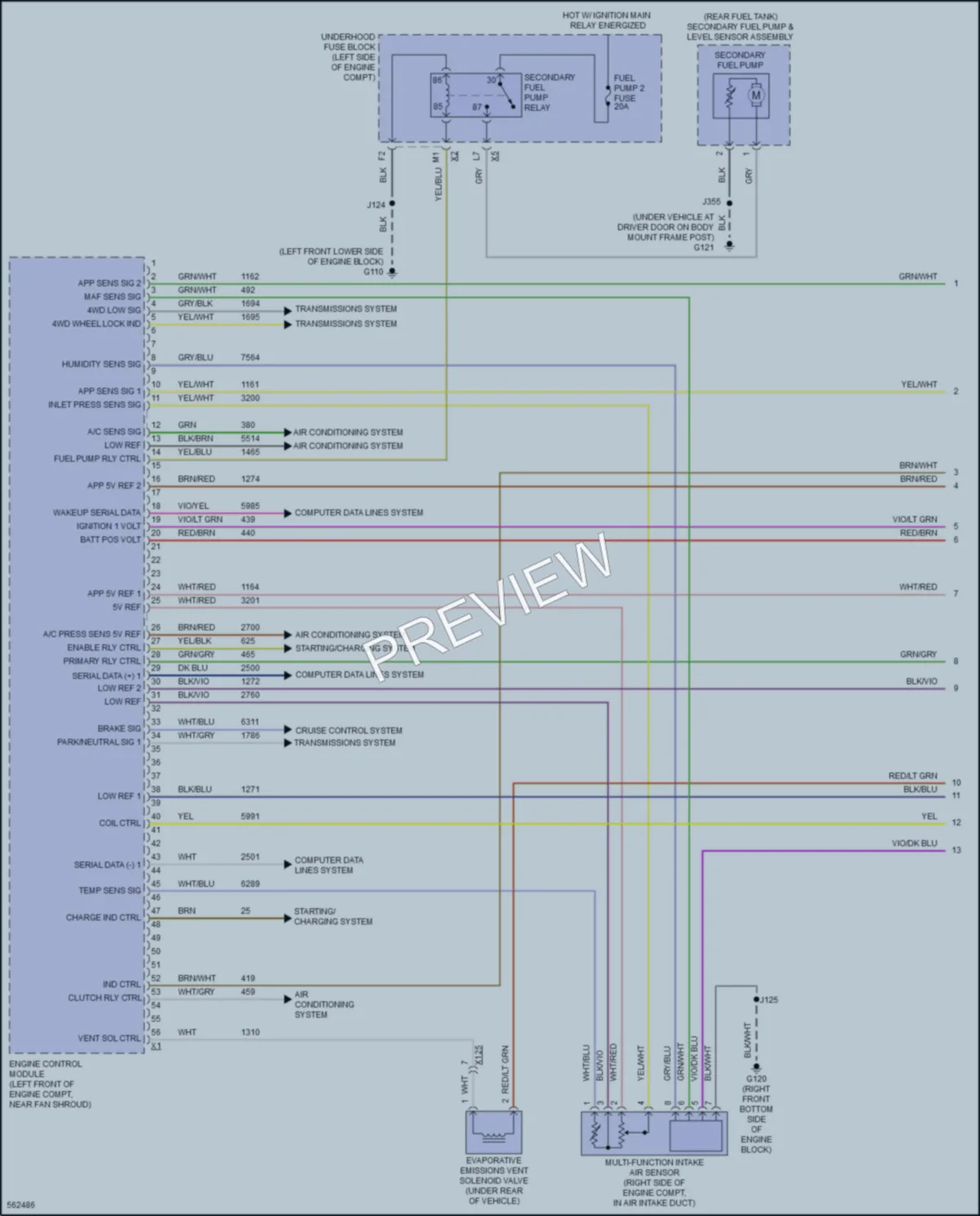 2017 GMC 2500HDSierra Engine Performance wiring diagram preview