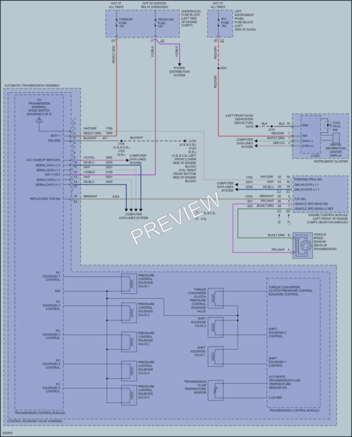 2017 GMC 2500HDSierra Transmission wiring diagram preview