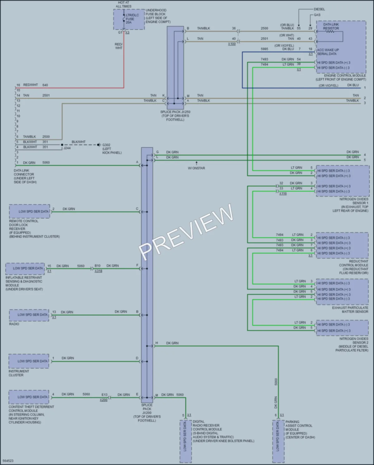 2017 GMC 2500Savana Computer Data Lines wiring diagram preview