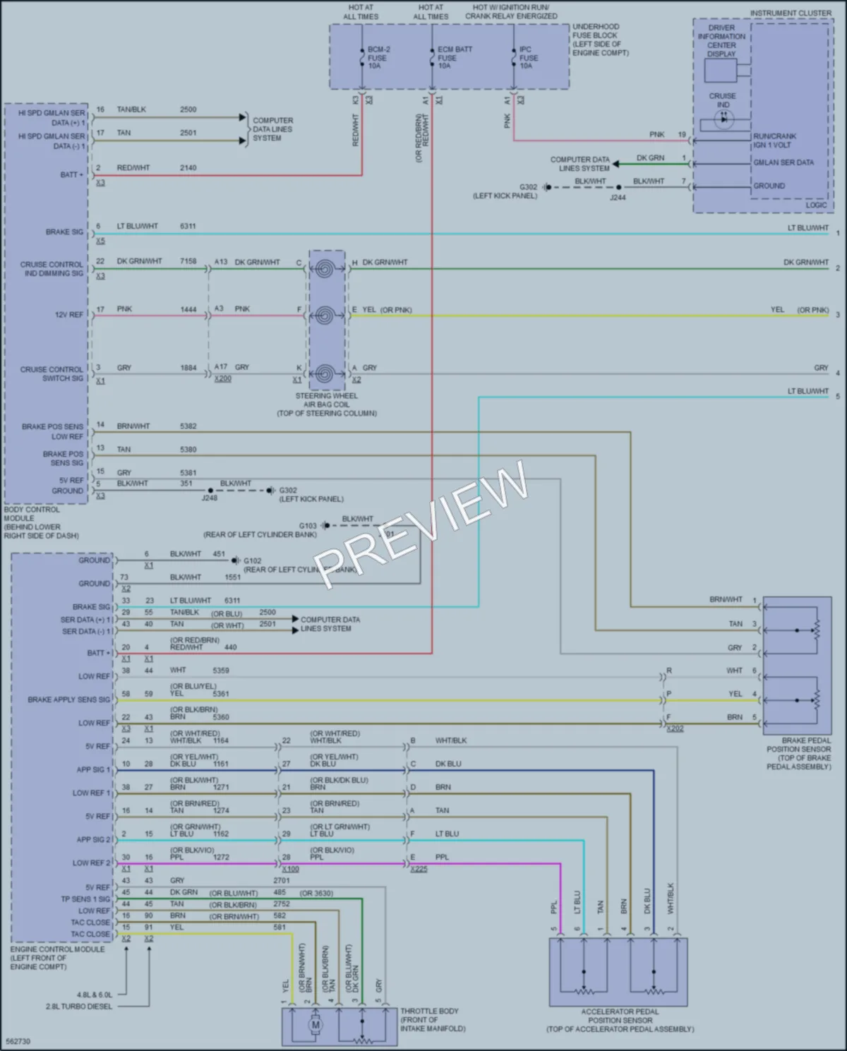 2017 GMC 2500Savana Cruise Control wiring diagram preview