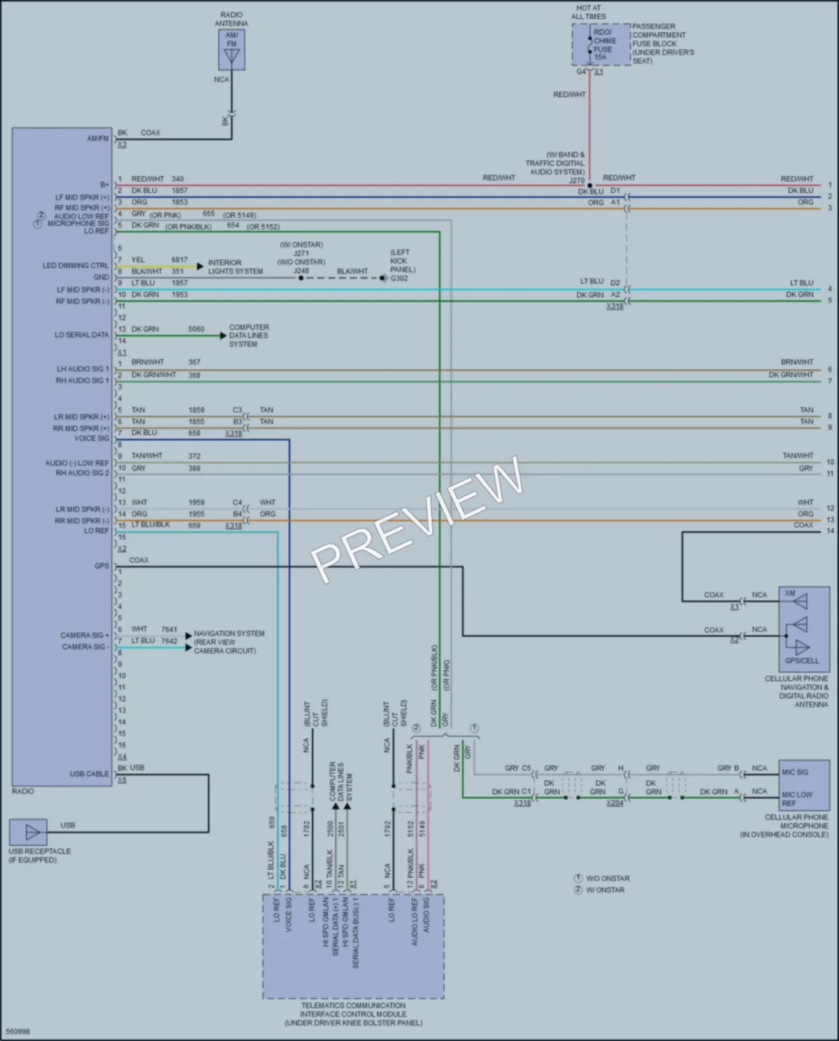2017 GMC 2500Savana Radio wiring diagram preview