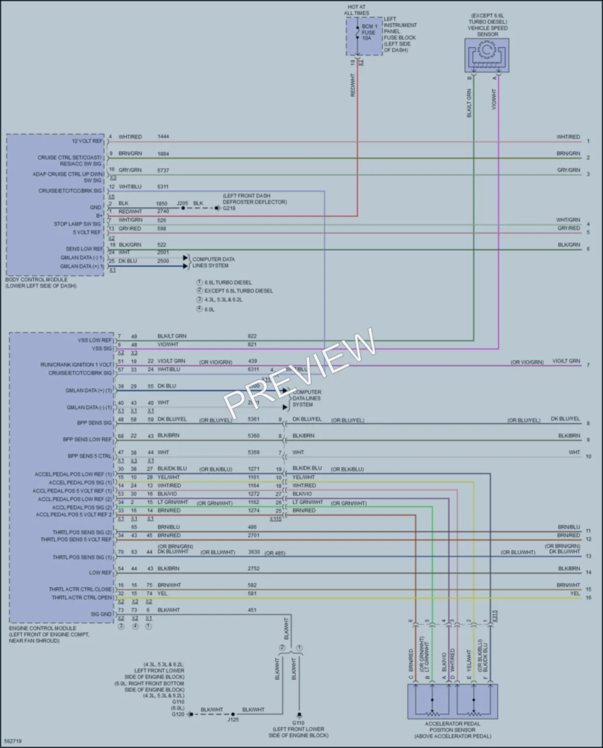 2017 GMC 3500HDSierra Cruise Control wiring diagram preview