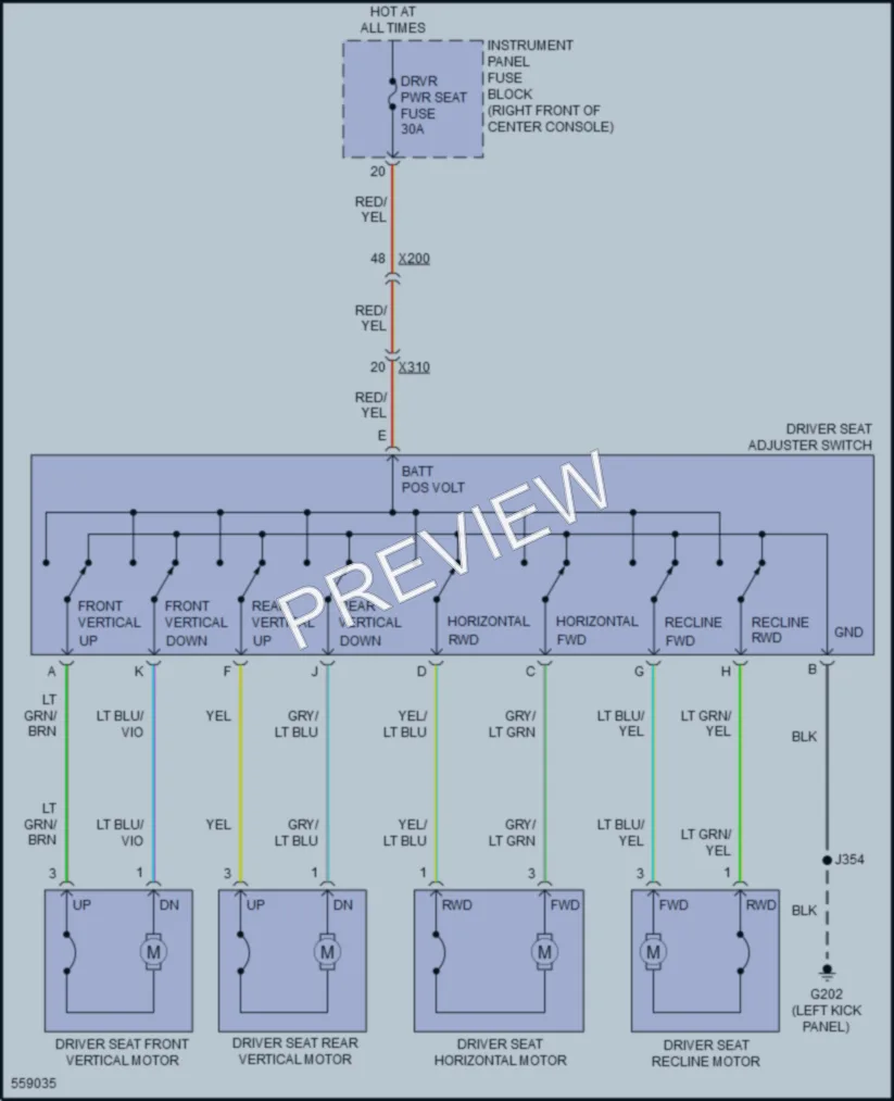 2017 GMC Acadia Power Seats wiring diagram preview