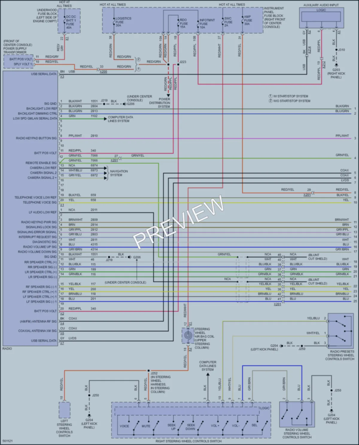 2017 GMC Acadia Radio wiring diagram preview