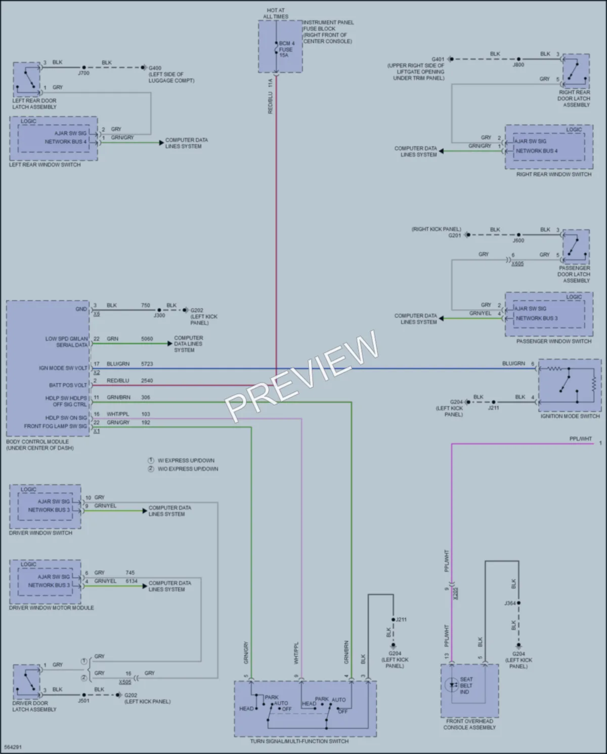 2017 GMC Acadia Warning Systems wiring diagram preview