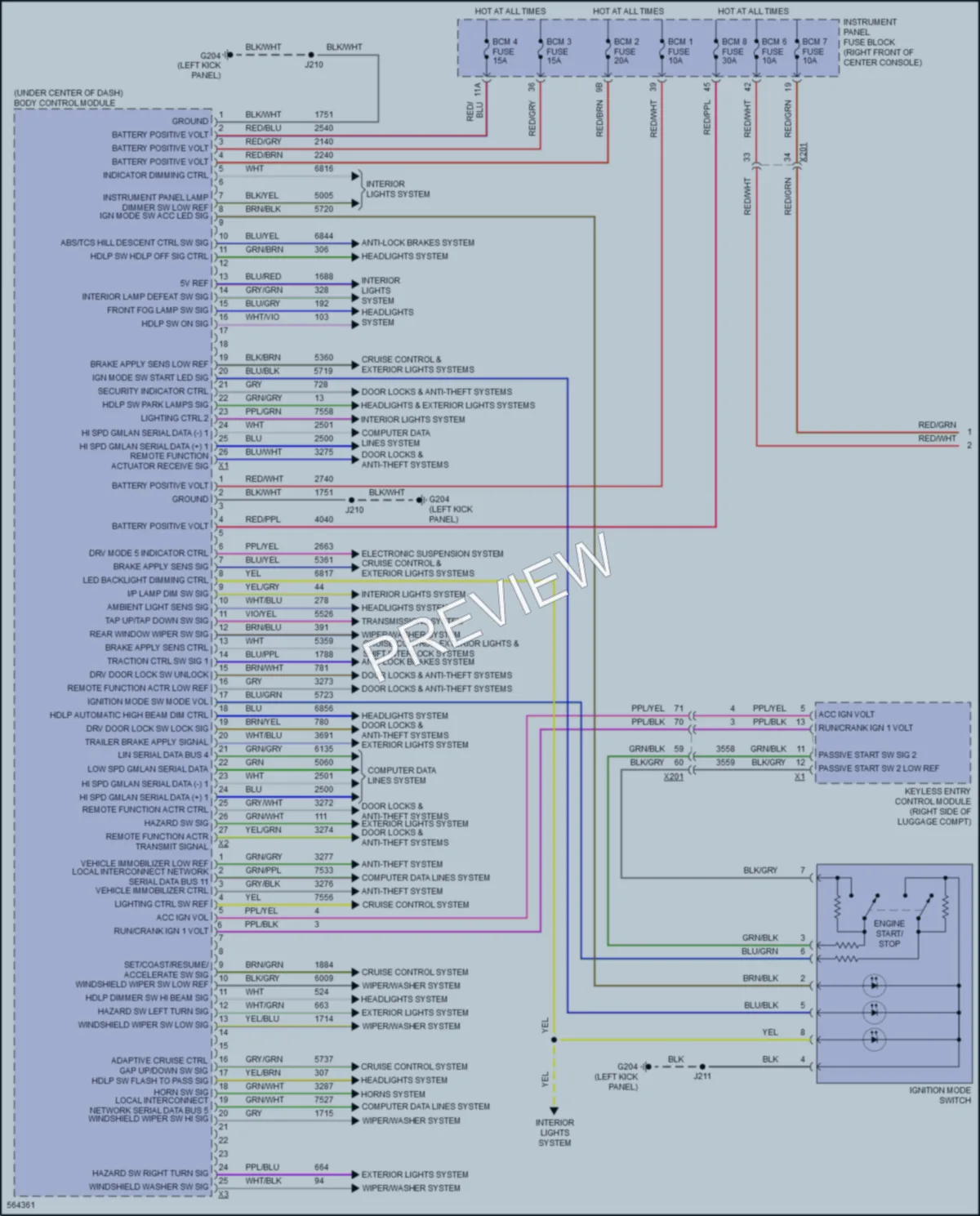 2017 GMC AcadiaDenali Body Control Modules wiring diagram preview