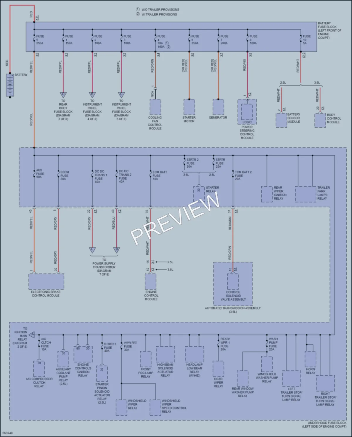 2017 GMC AcadiaDenali Power Distribution wiring diagram preview