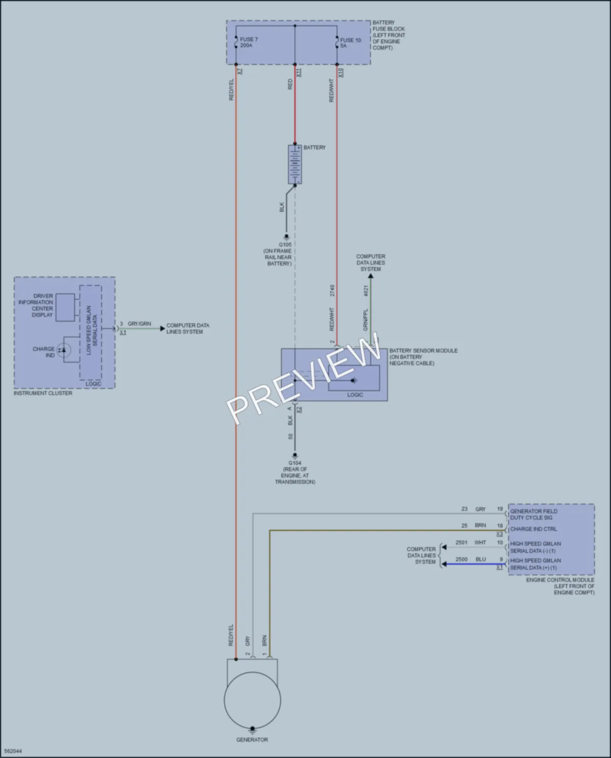 2017 GMC AcadiaDenali Starting Charging wiring diagram preview
