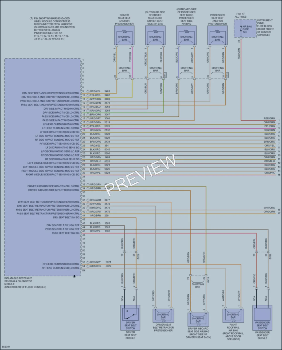 2017 GMC AcadiaDenali Supplemental Restraints wiring diagram preview