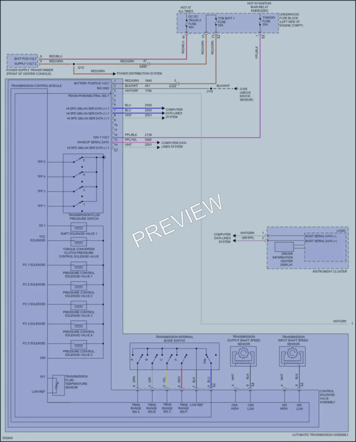 2017 GMC AcadiaDenali Transmission wiring diagram preview