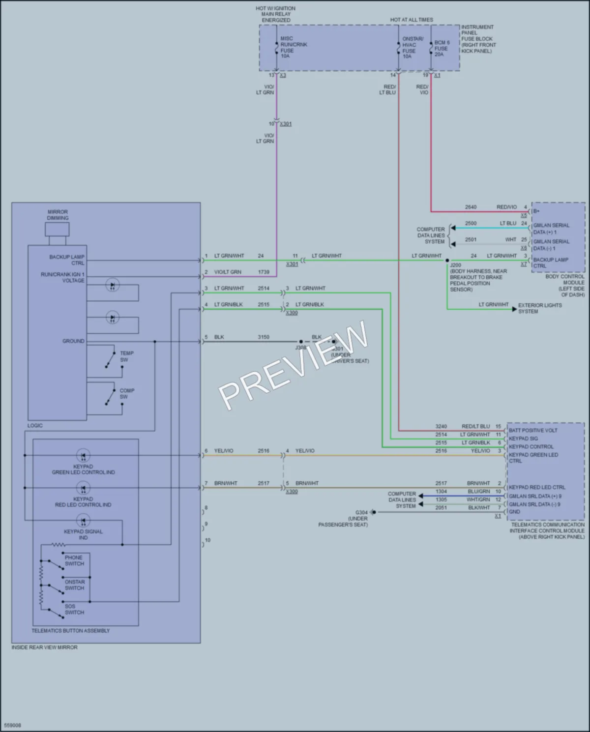 2017 GMC CanyonDenali Power Mirrors wiring diagram preview