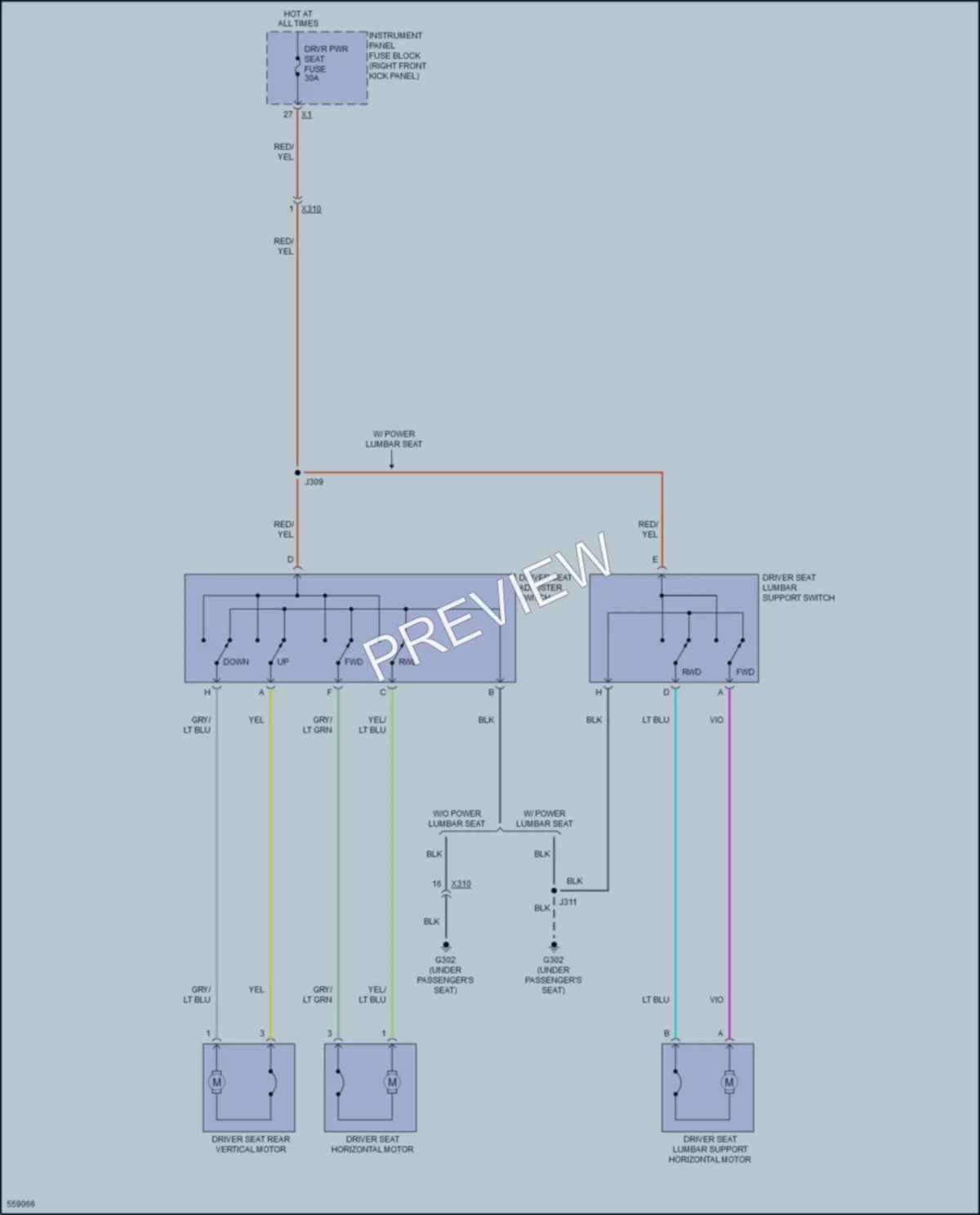 2017 GMC CanyonDenali Power Seats wiring diagram preview