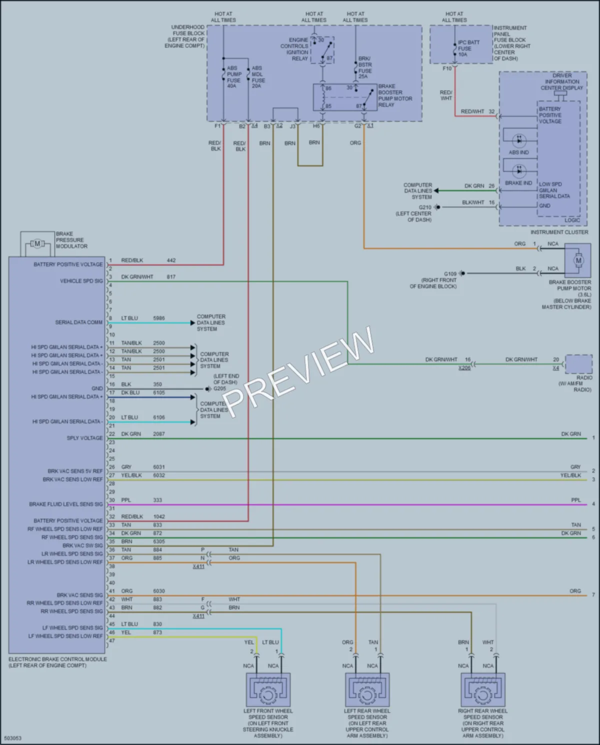 2017 GMC TerrainDenali Anti Lock Brakes wiring diagram preview
