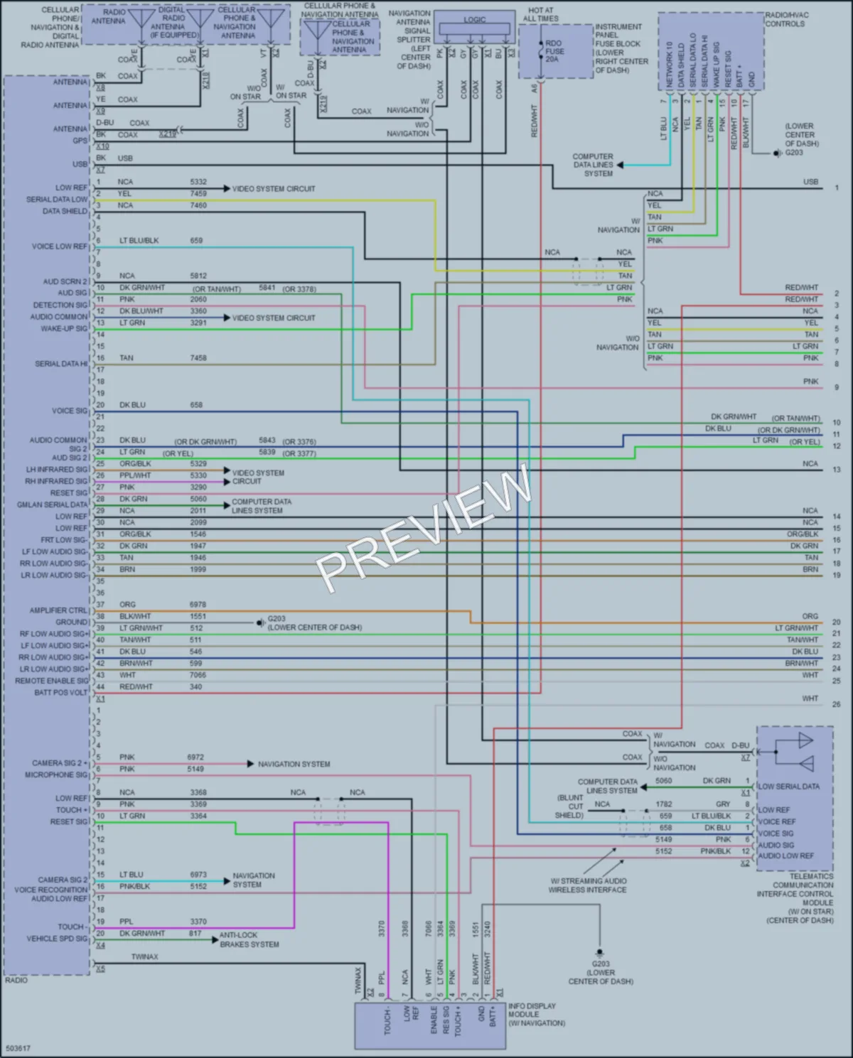 2017 GMC TerrainDenali Radio wiring diagram preview