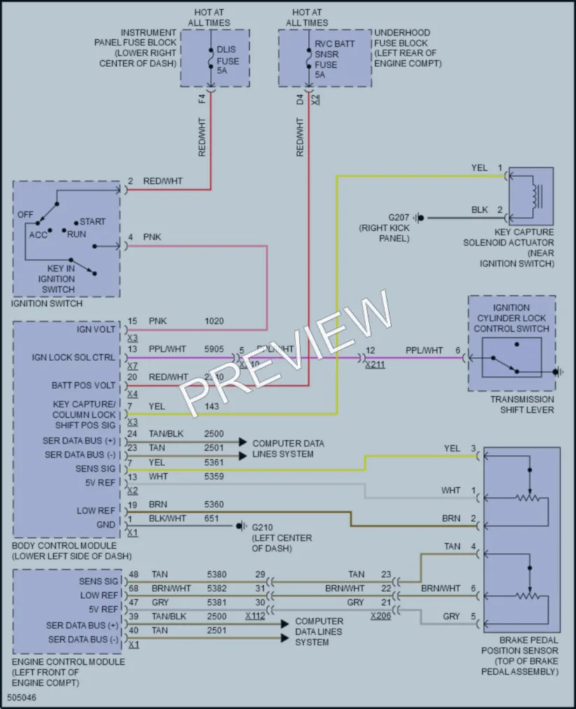 2017 GMC TerrainDenali Shift Interlock wiring diagram preview