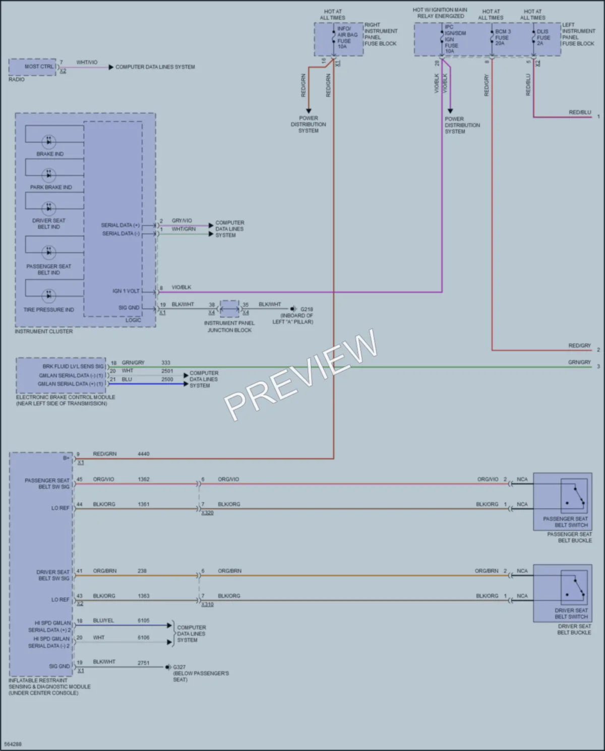 2017 GMC Yukon Warning Systems wiring diagram preview