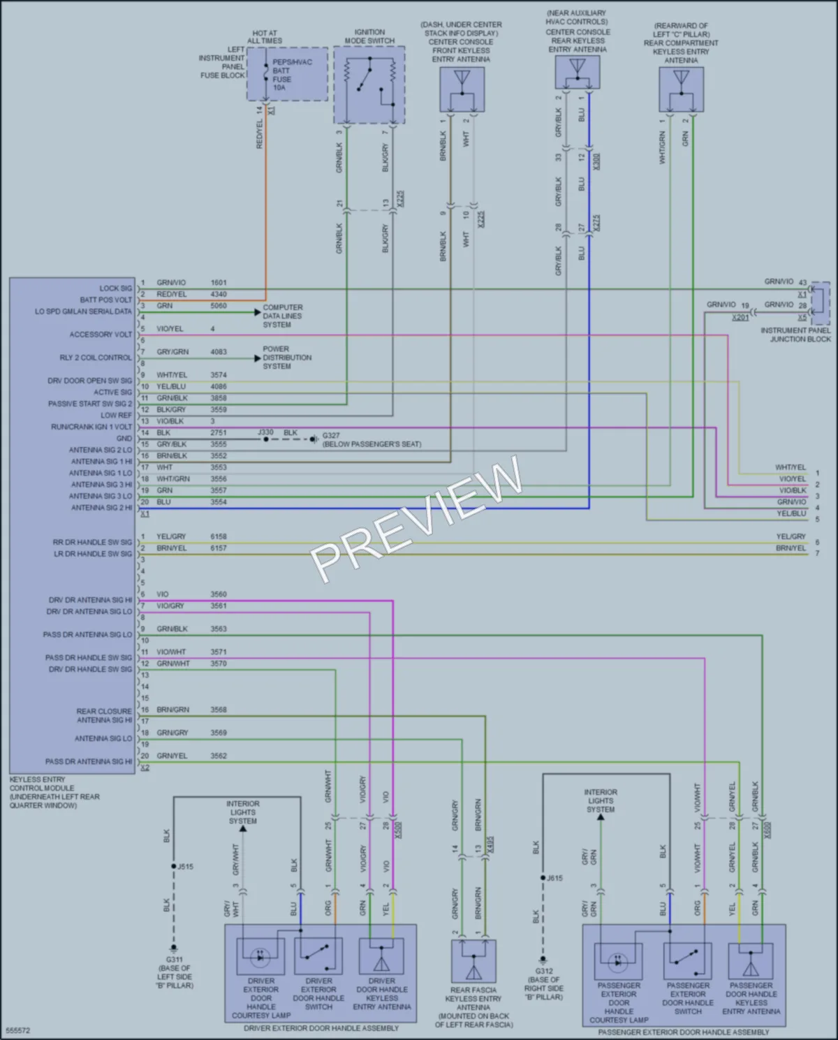 2017 GMC YukonDenali Power Door Locks wiring diagram preview