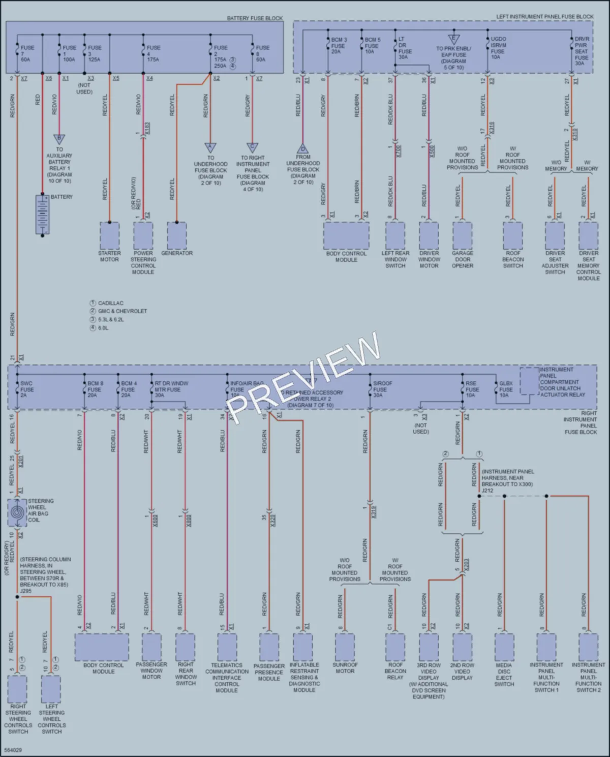 2017 GMC YukonXLDenali Power Distribution wiring diagram preview
