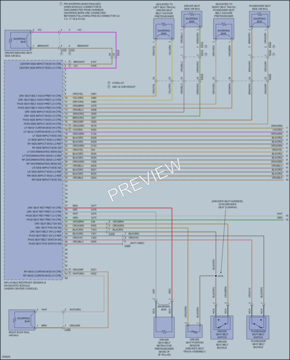 2017 GMC YukonXLDenali Supplemental Restraints wiring diagram preview