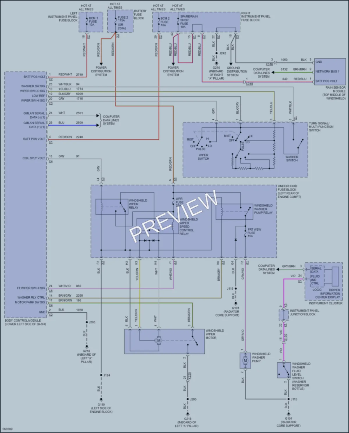 2017 GMC YukonXLDenali Wiper Washer wiring diagram preview