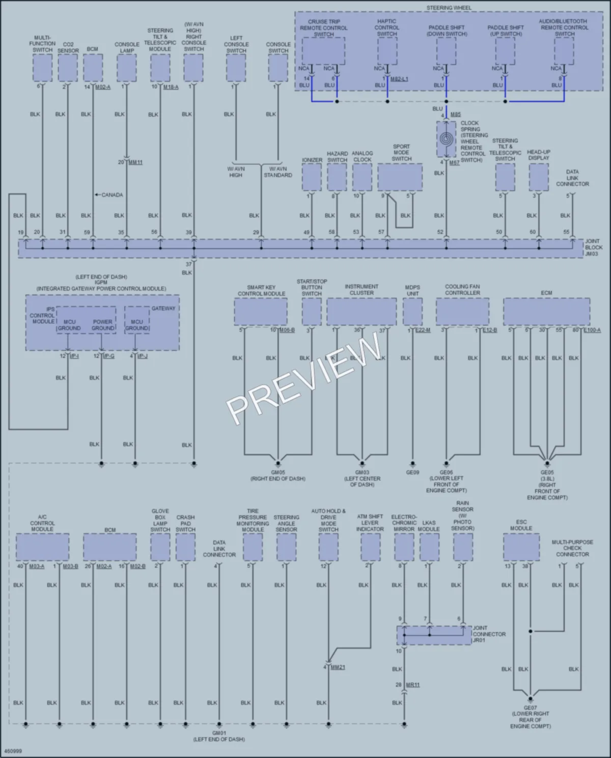2017 Genesis G80 Ground Distribution wiring diagram preview