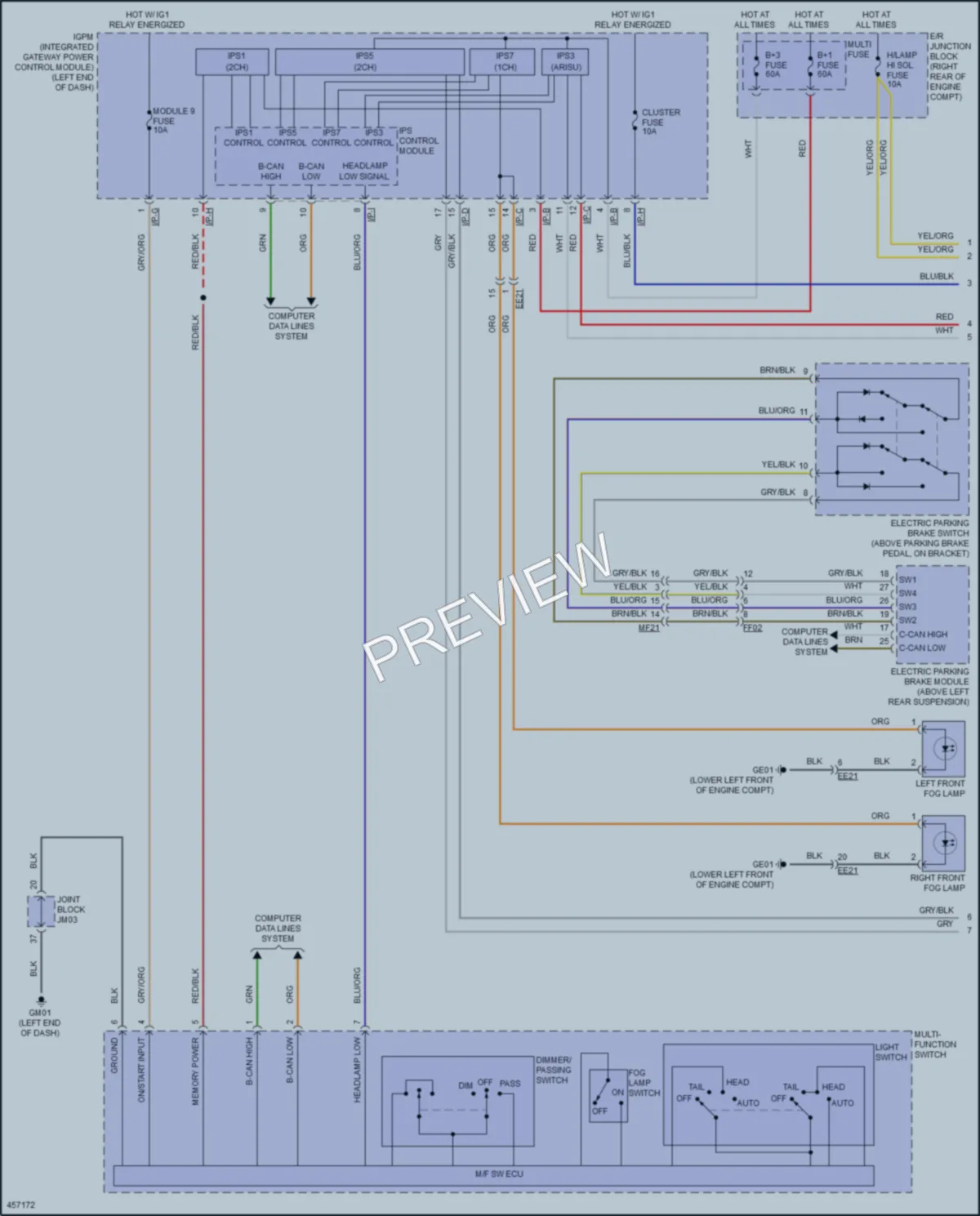 2017 Genesis G80 Headlights wiring diagram preview