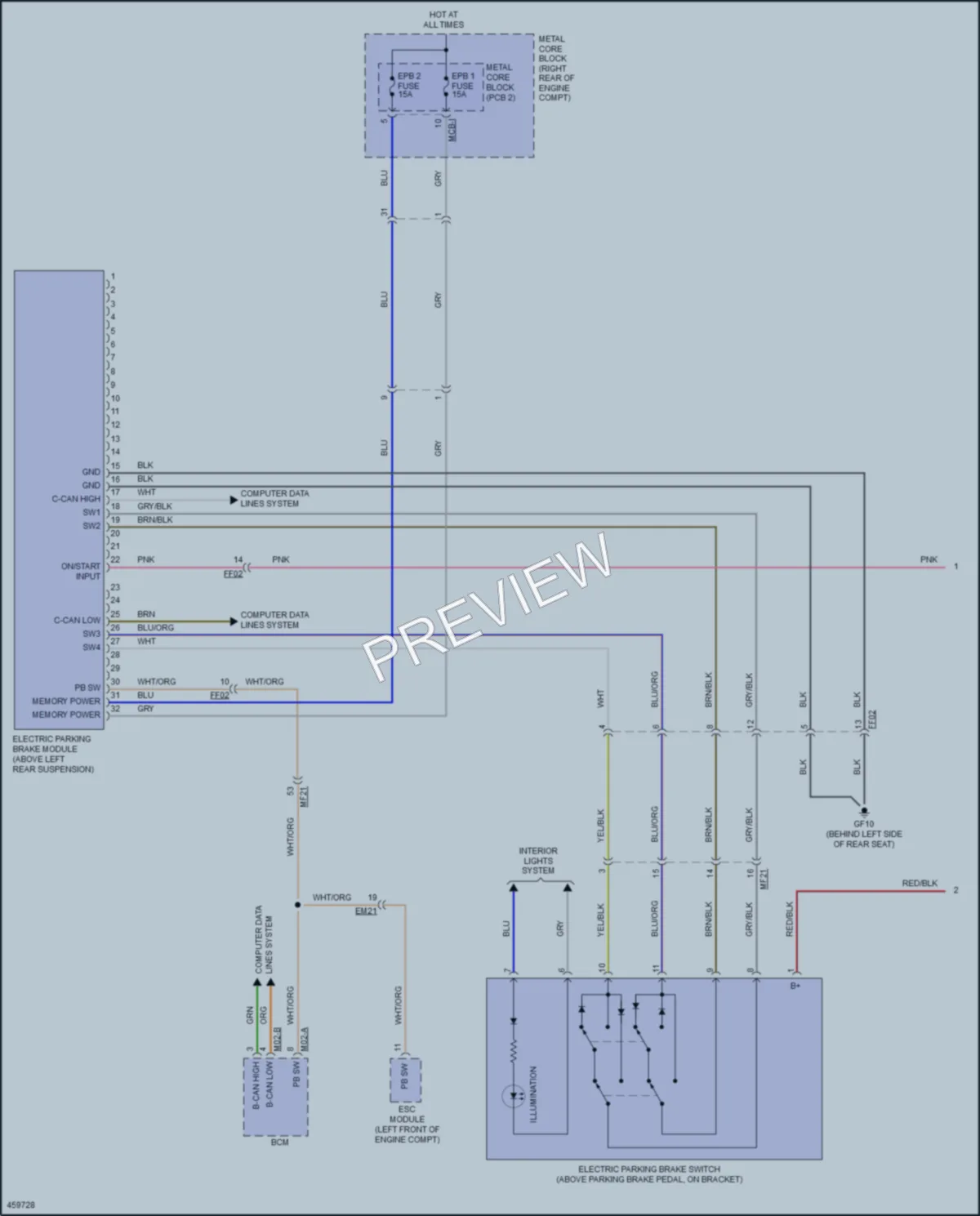 2017 Genesis G80 Shift Interlock wiring diagram preview
