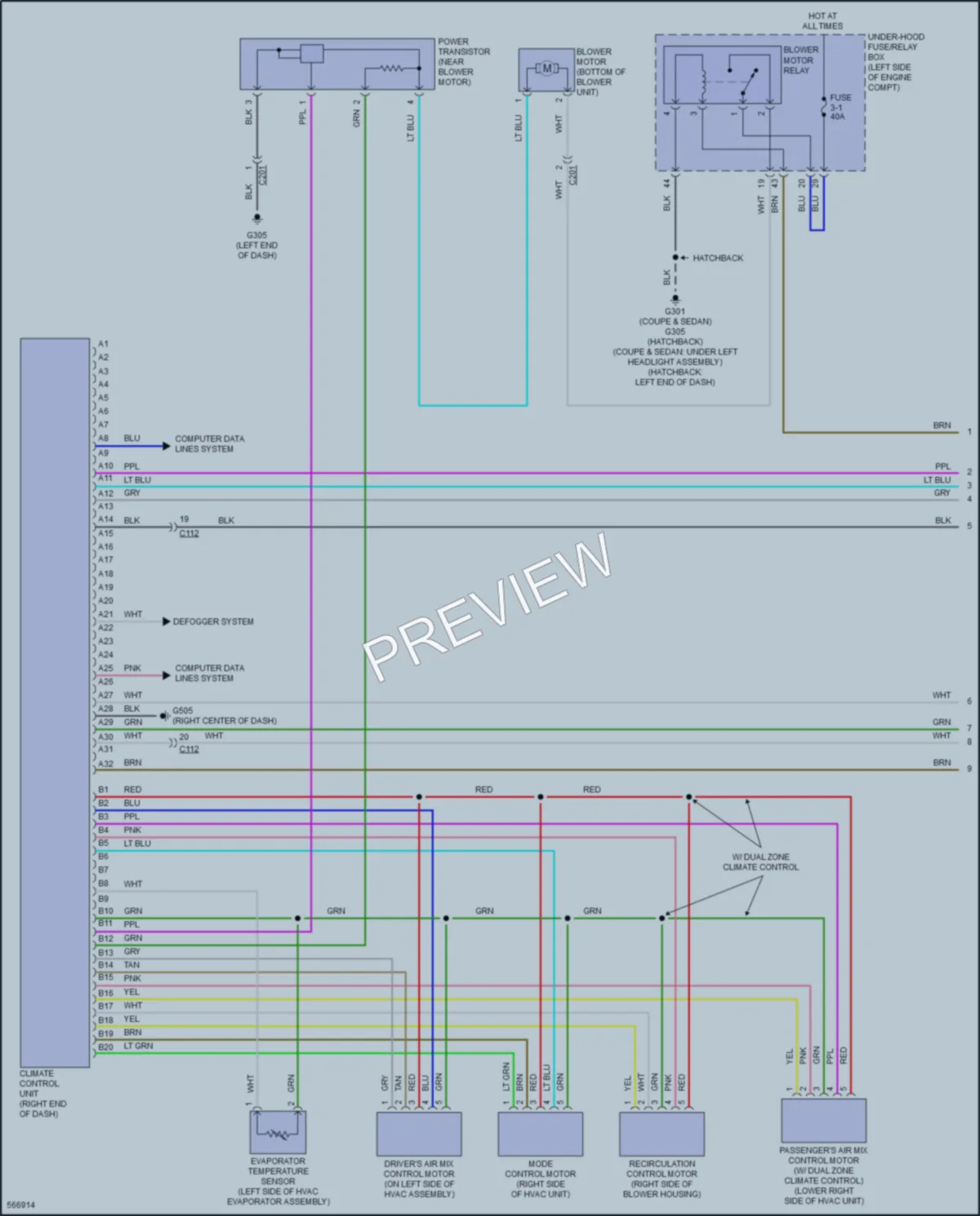 2017 Honda Civic Air Conditioning wiring diagram preview