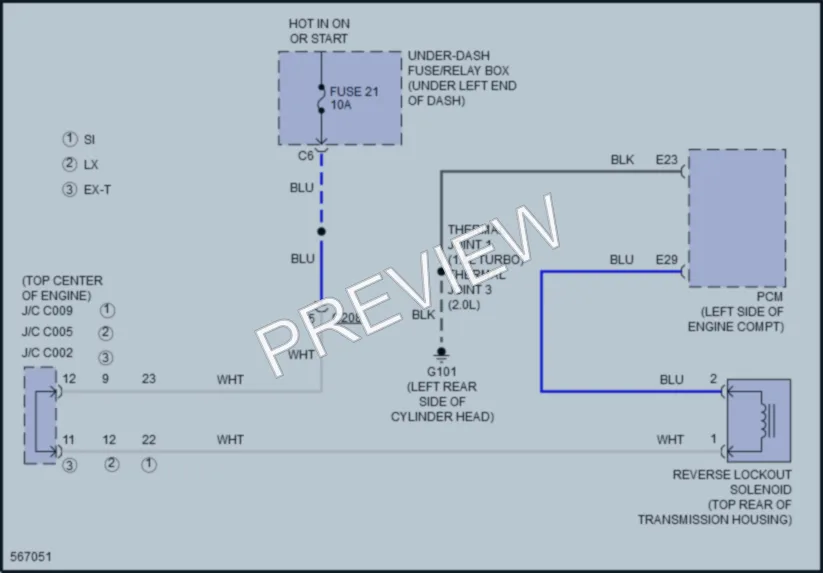 2017 Honda Civic Shift Interlock wiring diagram preview