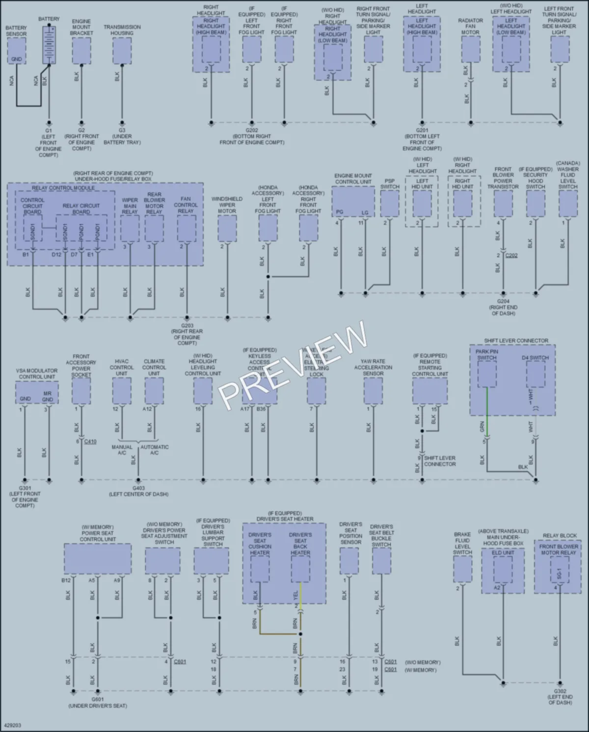 2017 Honda Odyssey Ground Distribution wiring diagram preview
