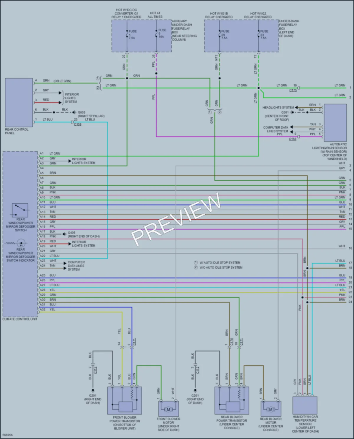 2017 Honda Pilot Air Conditioning wiring diagram preview