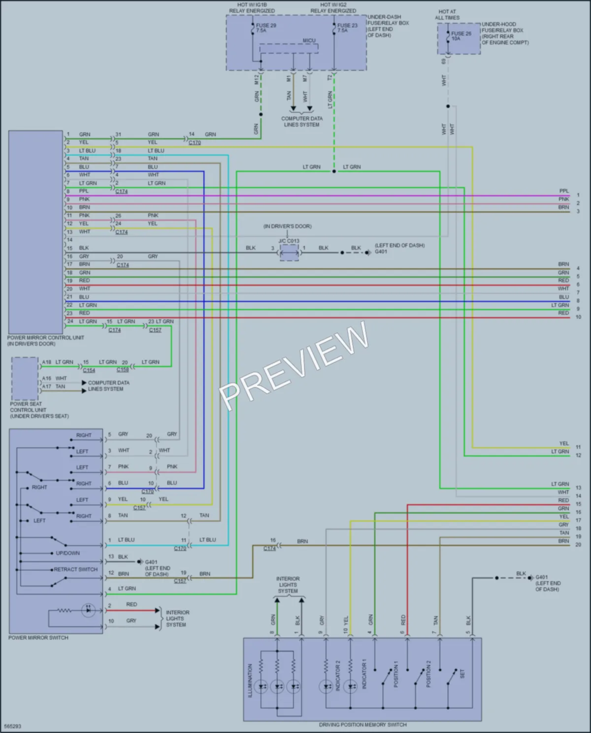 2017 Honda Pilot Memory Systems wiring diagram preview