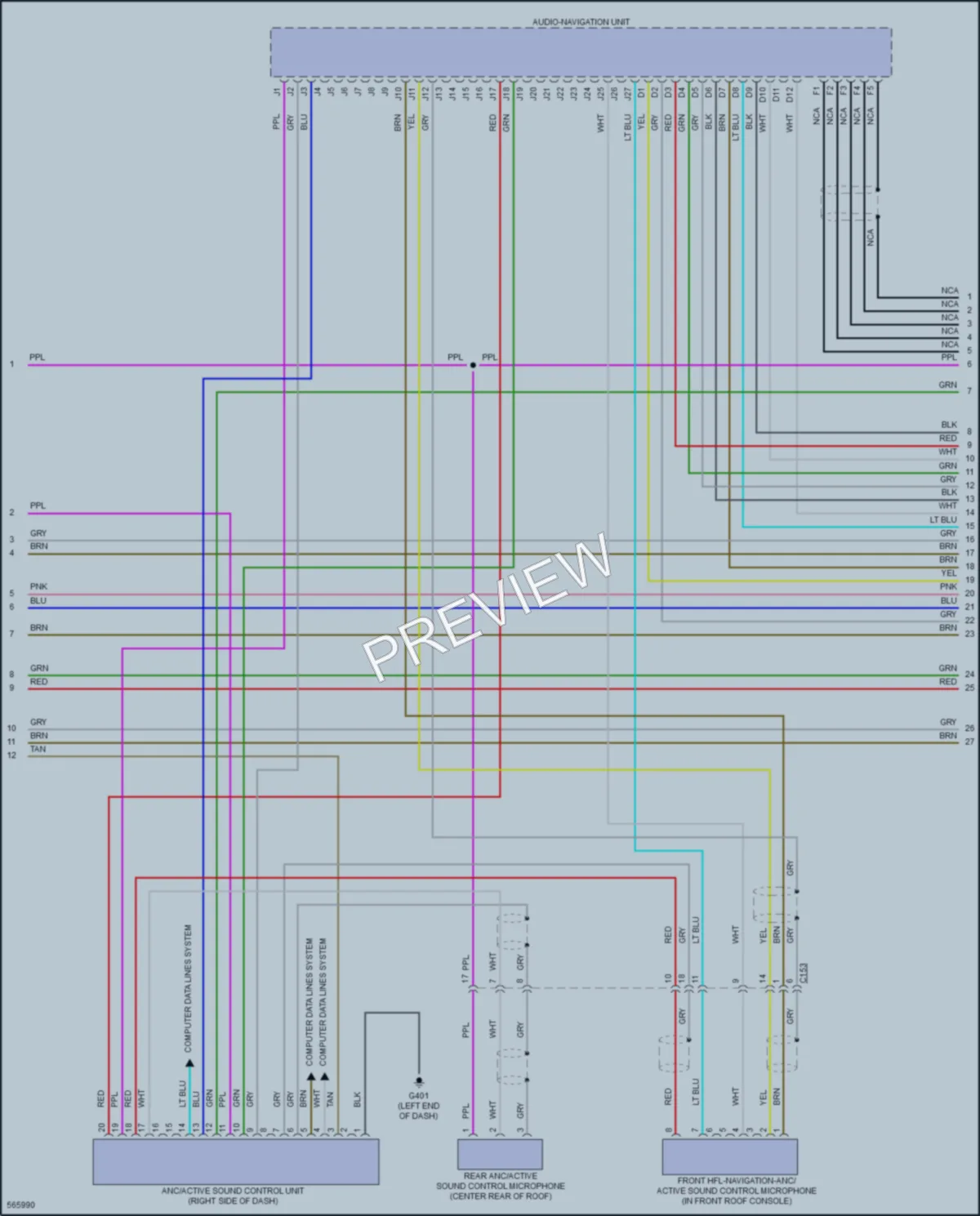 2017 Honda Pilot Navigation wiring diagram preview