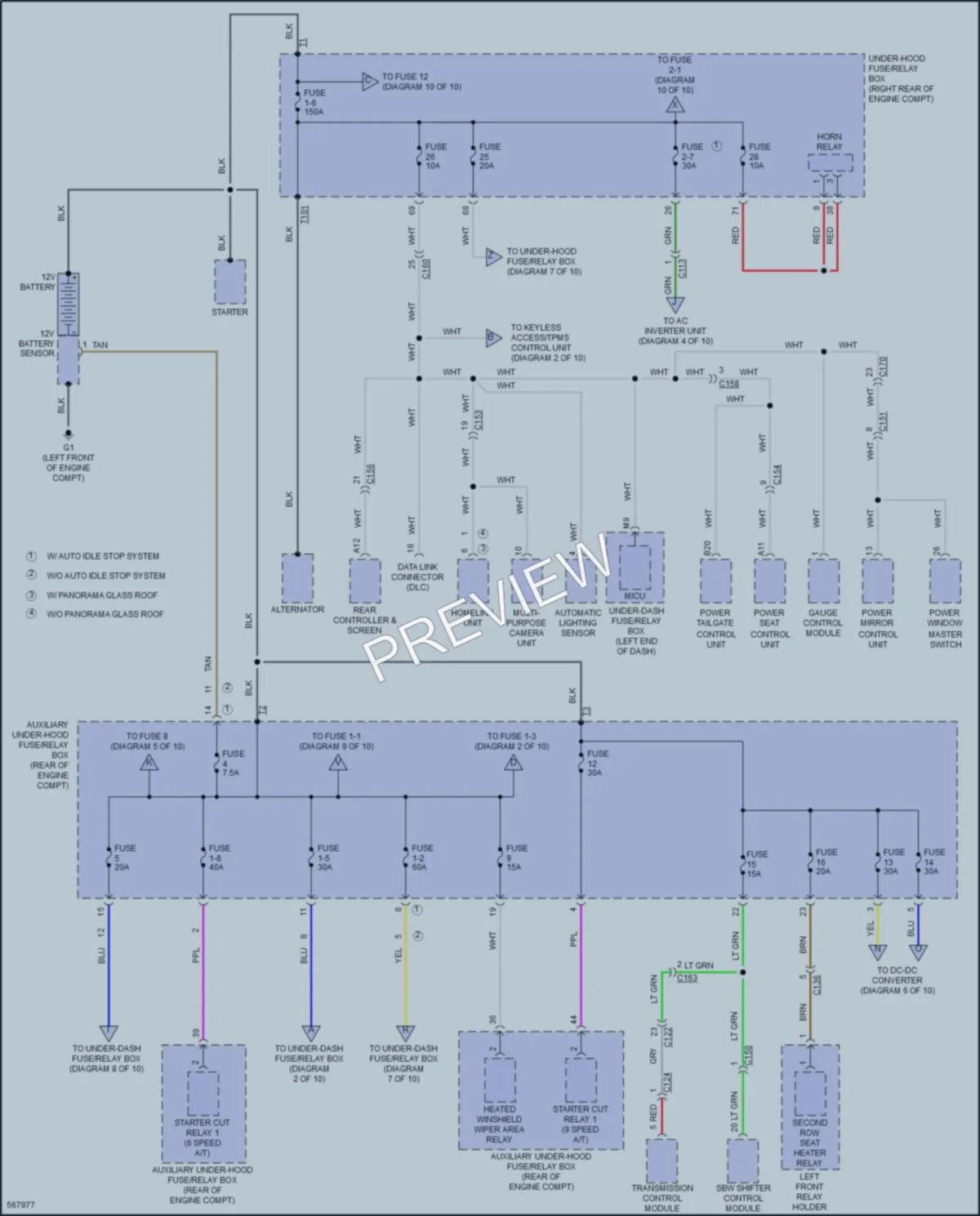 2017 Honda Pilot Power Distribution wiring diagram preview