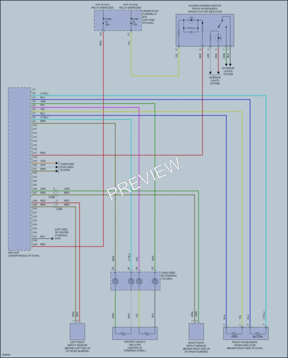 2017 Honda Pilot Supplemental Restraints wiring diagram preview